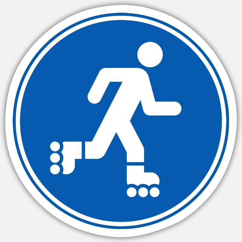 Rollerfahrer, Roller, Roller Sport Sticker Größe S (10 x 10 cm)
