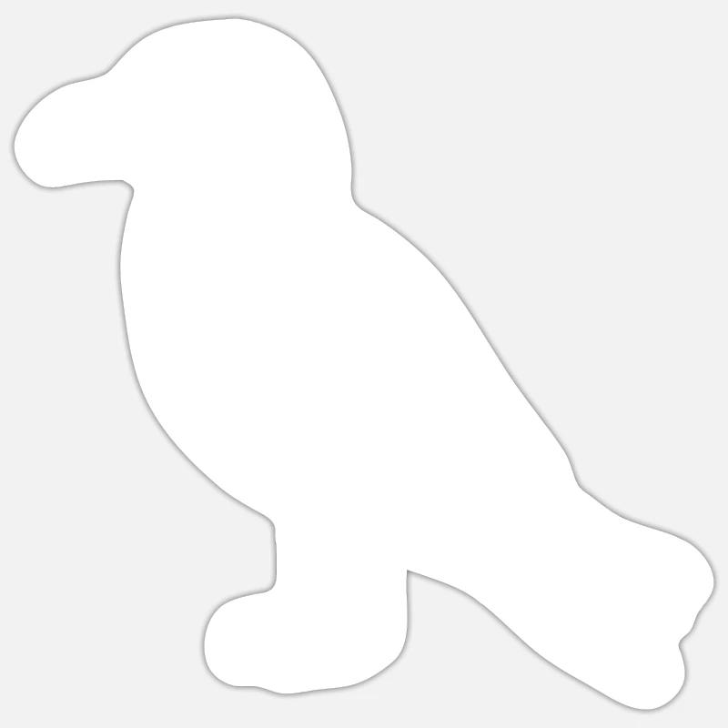 Möwe - Sticker Größe S (10 x 10 cm) - Mattweiß
