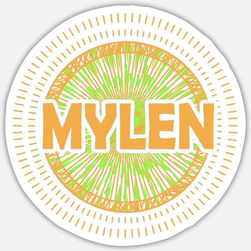 Geschenkidee Mylen - Sticker Größe S (10 x 10 cm) - Mattweiß