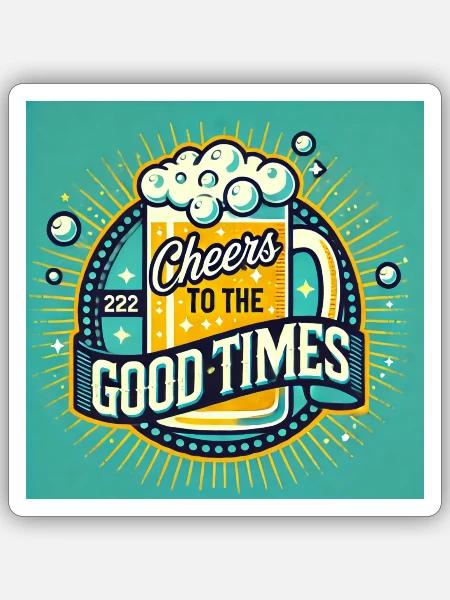 Bier Krug - Sticker Größe S (10 x 10 cm) - Mattweiß