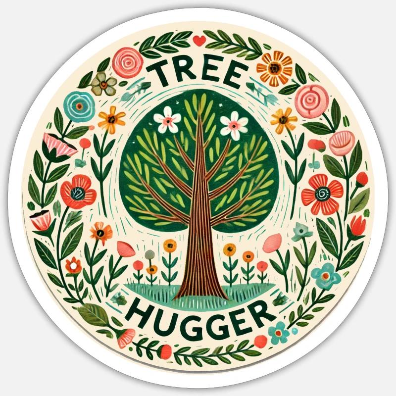 Baum-Umarmer Sticker Größe S (10 x 10 cm)