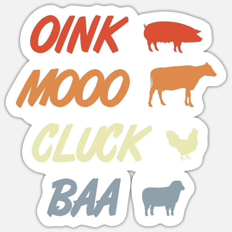 Tierlaute - Sticker Größe S (10 x 10 cm) - Mattweiß