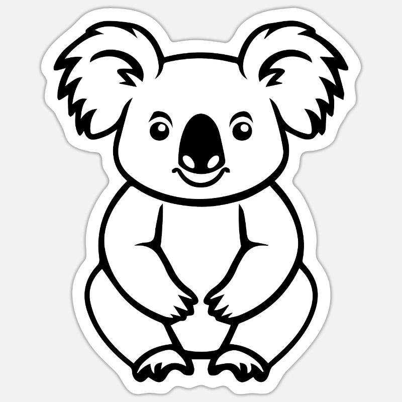 Koala - Sticker size S (10 x 10 cm) - white matte