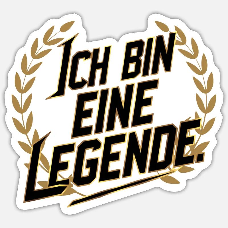 Ich bin eine Legende - Sticker Größe S (10 x 10 cm) - Mattweiß