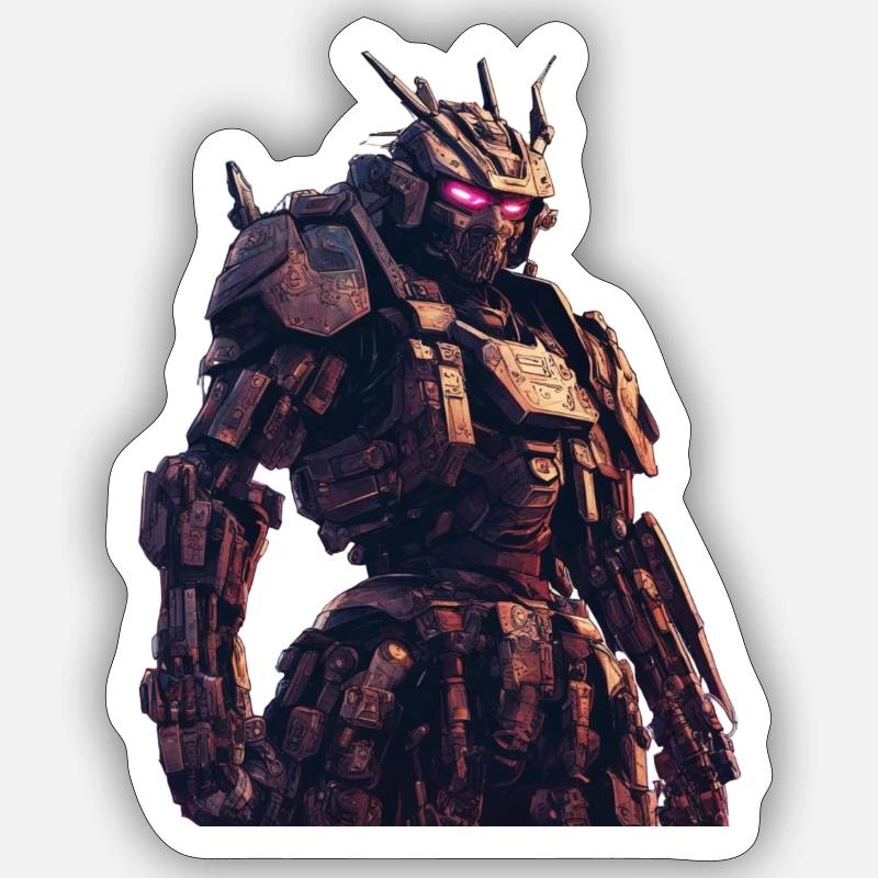 Mecha Samurai Sticker size S (10 x 10 cm)