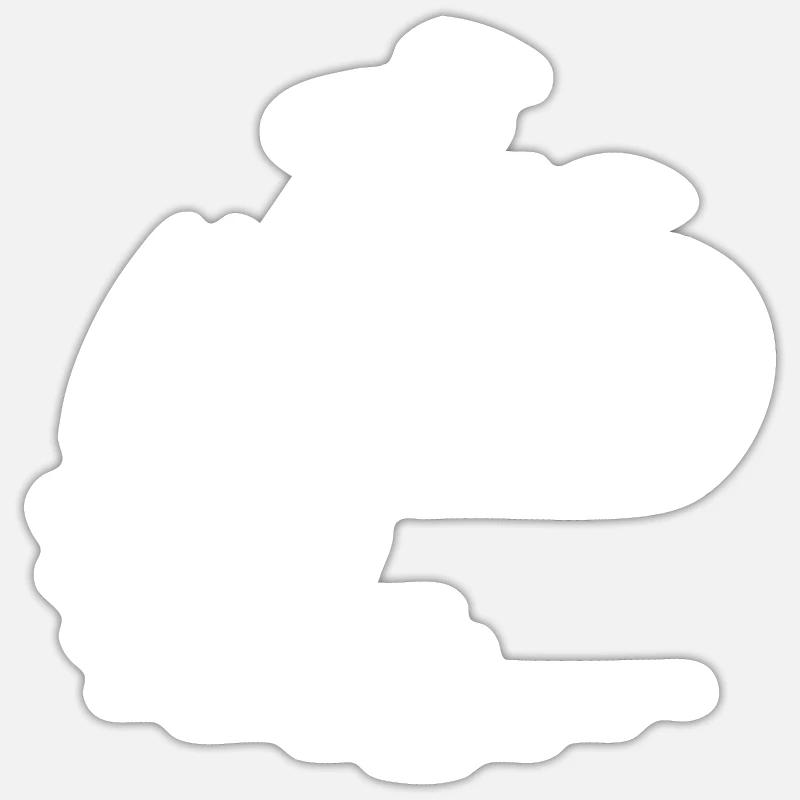 Off-road machine in deck - Sticker size S (10 x 10 cm) - white matte