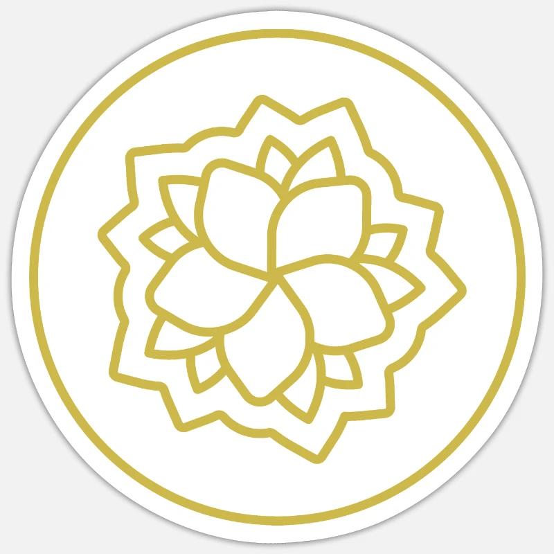 Les citrons composent la fleur Sticker taille S (10 x 10 cm)