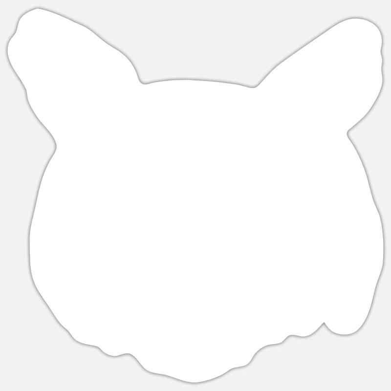 Eule - Sticker Größe S (10 x 10 cm) - Mattweiß