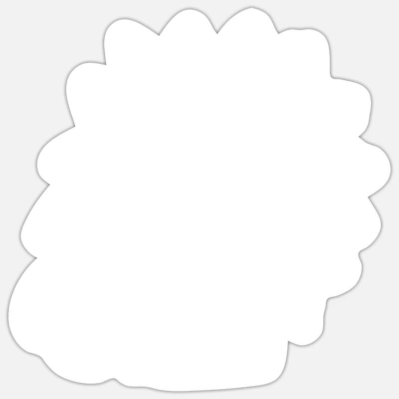 Lion Tête de Lion - Sticker taille S (10 x 10 cm) - blanc mat