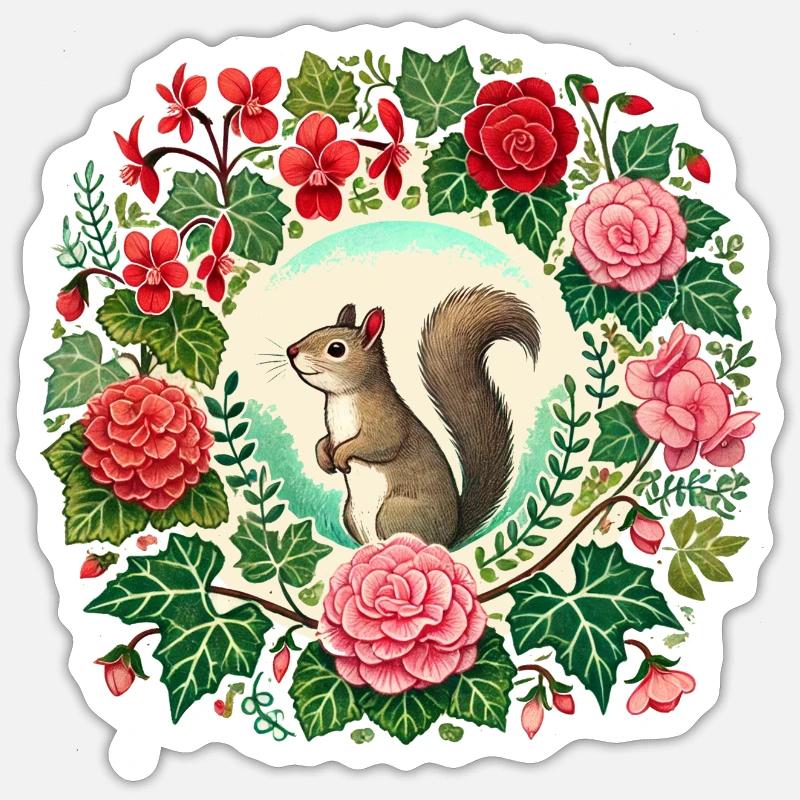 Cute Squirrel - Sticker size S (10 x 10 cm) - white matte