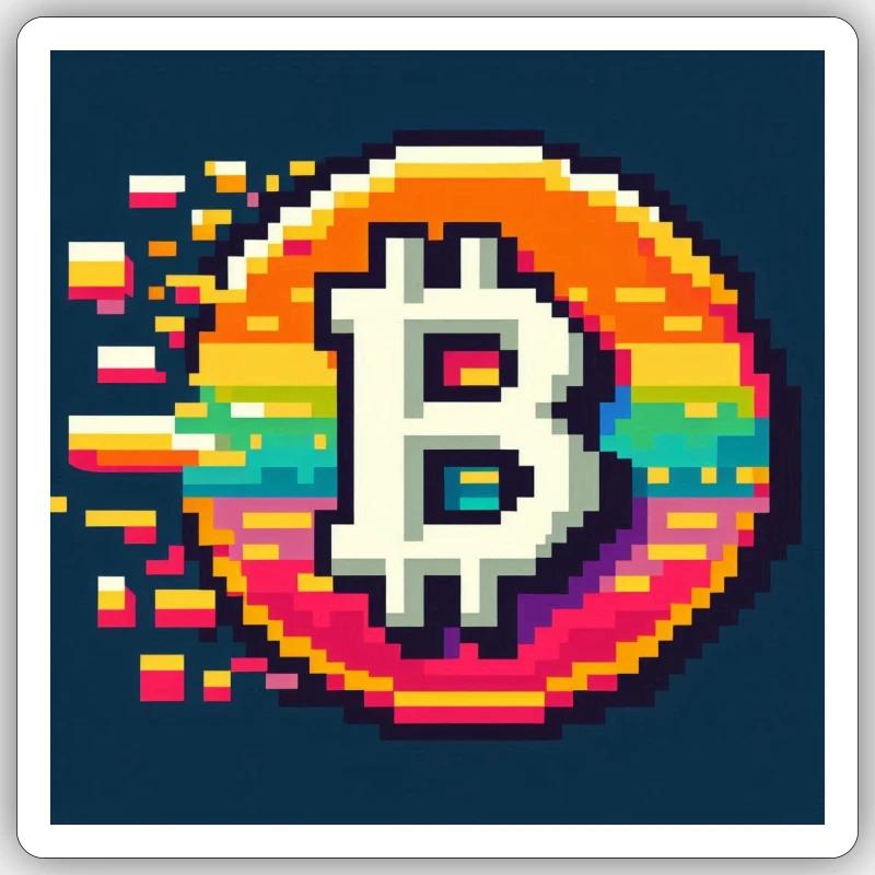 crypto bit Sticker Größe S (10 x 10 cm)