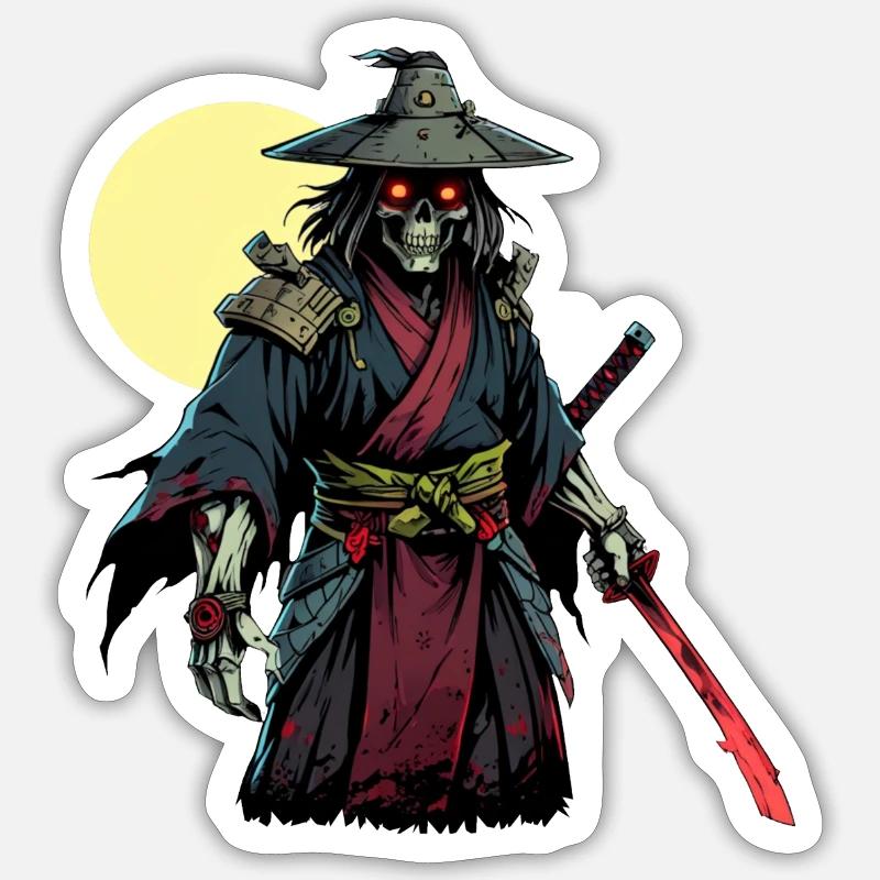 Samurai untot Sticker Größe S (10 x 10 cm)