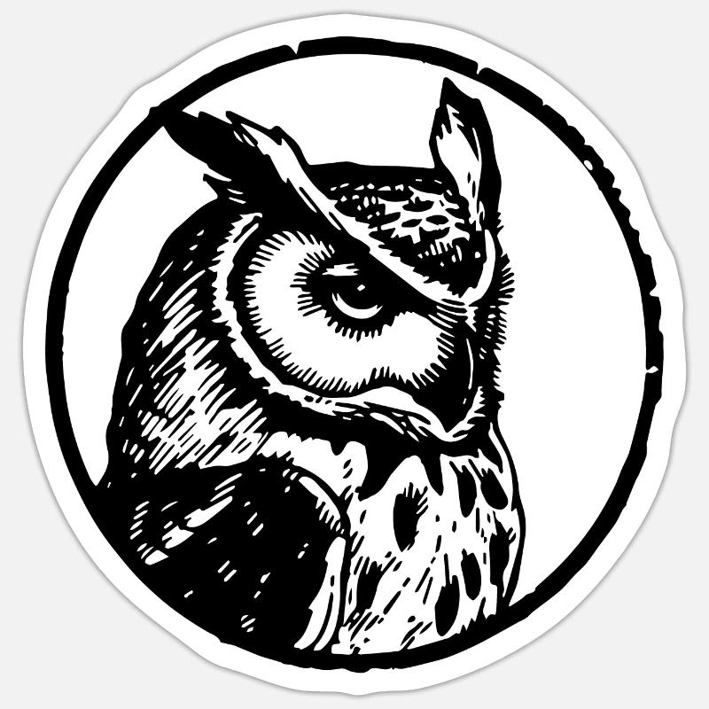 Eule Eulen Vogel Sticker Größe S (10 x 10 cm)