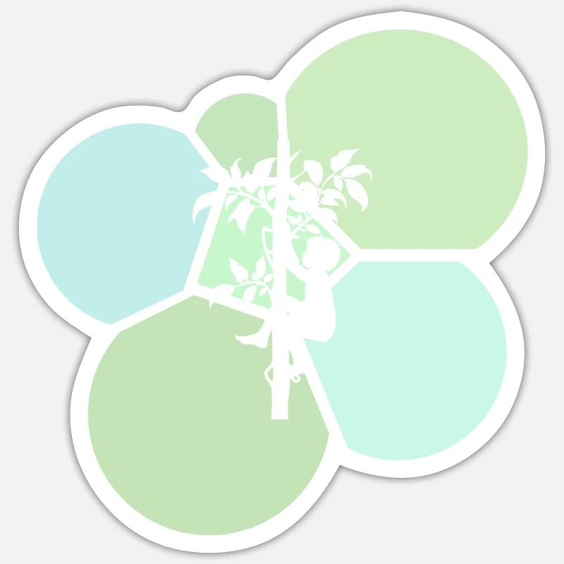 Matériel d’accrobranche - Sticker taille S (10 x 10 cm) - blanc mat