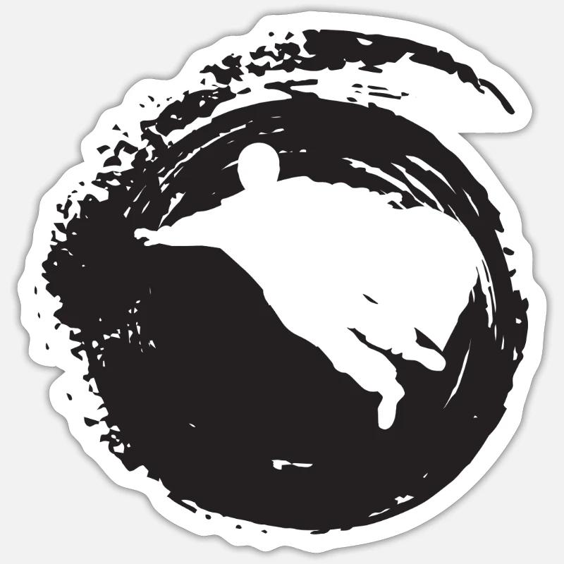 Wingsuit Flying Glider - Sticker size S (10 x 10 cm) - white matte