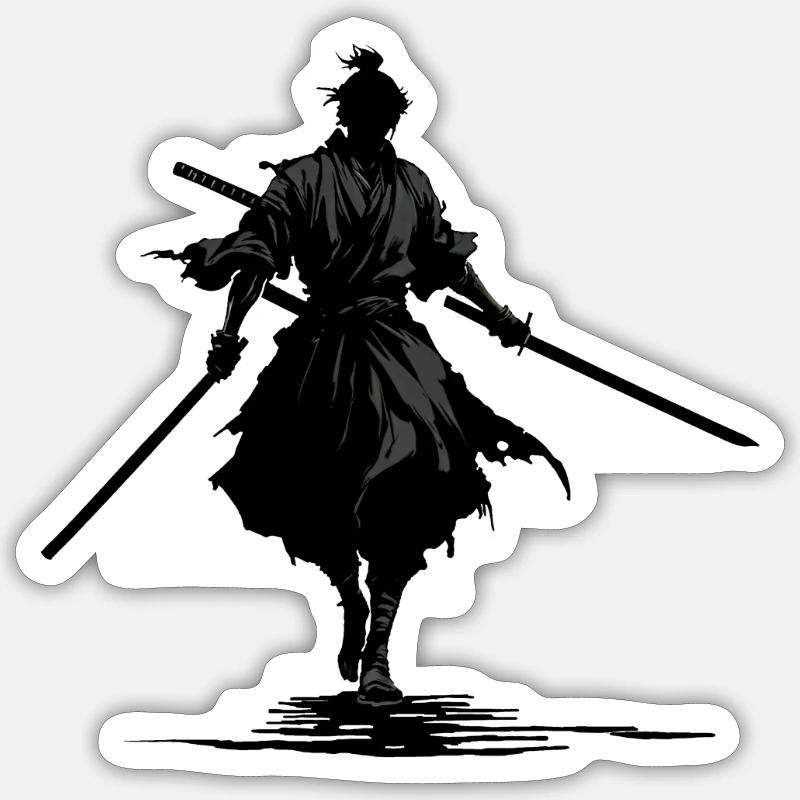 Samurai Sticker Größe S (10 x 10 cm)