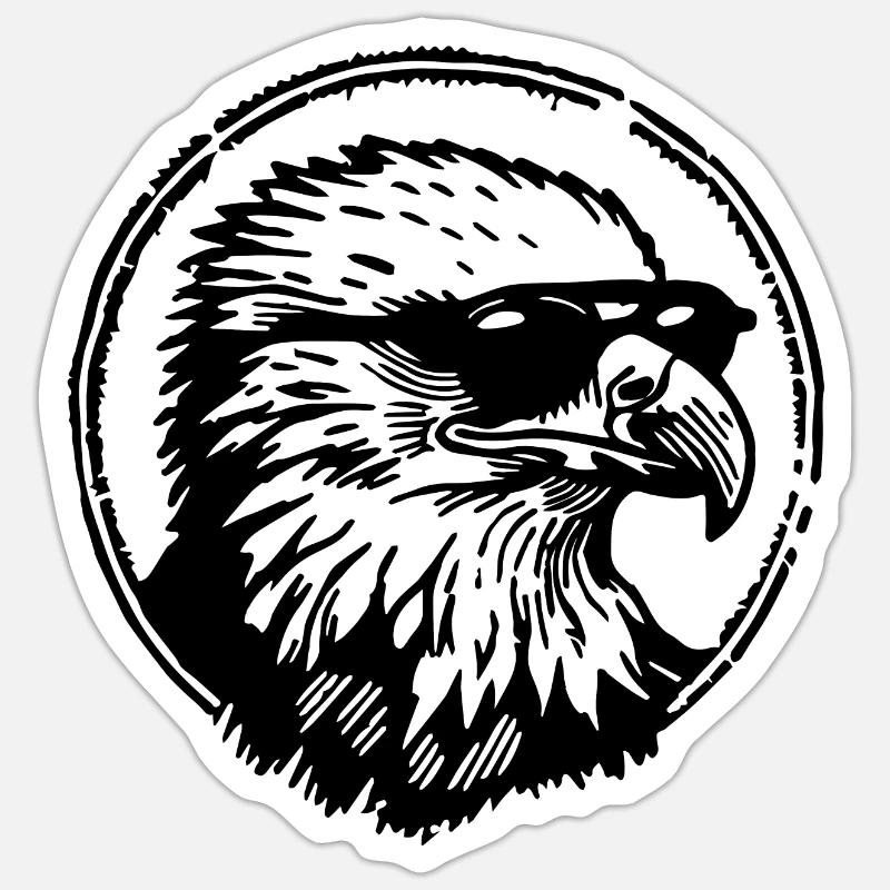 Eagle Eagle Head Sticker size S (10 x 10 cm)
