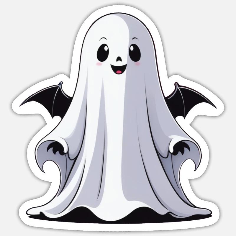 Halloween Ghost - Sticker size S (10 x 10 cm) - white matte