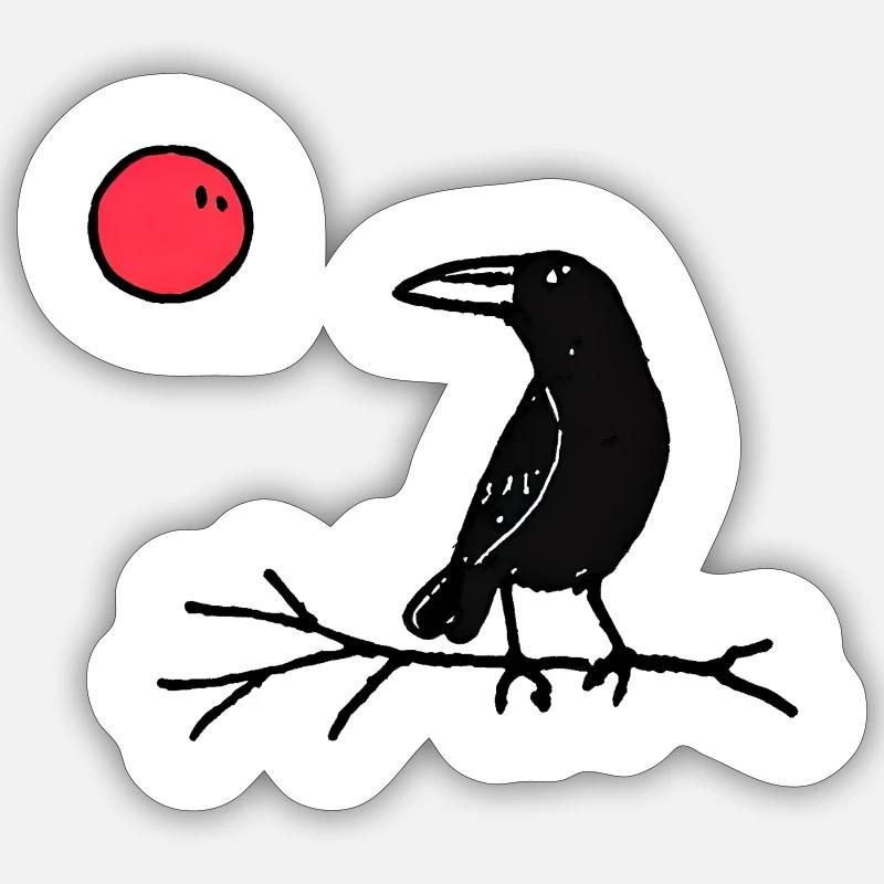 Die Krähe - Sticker Größe S (10 x 10 cm) - Mattweiß