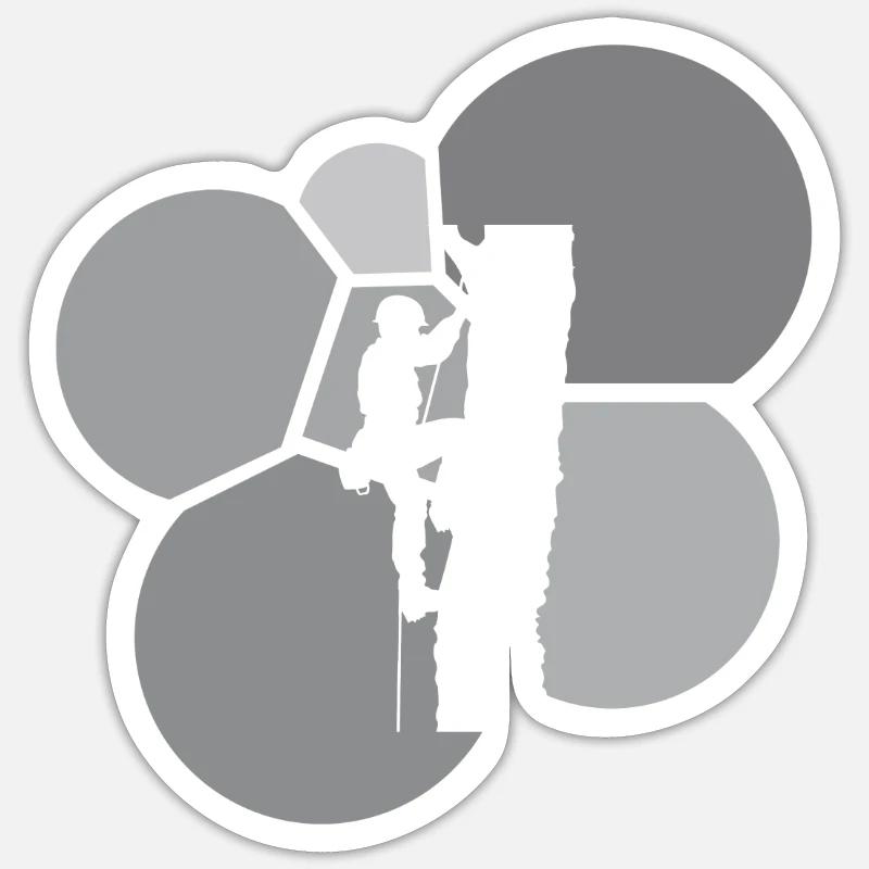 Climbing Monkey Climbing Climbing - Sticker size S (10 x 10 cm) - white matte