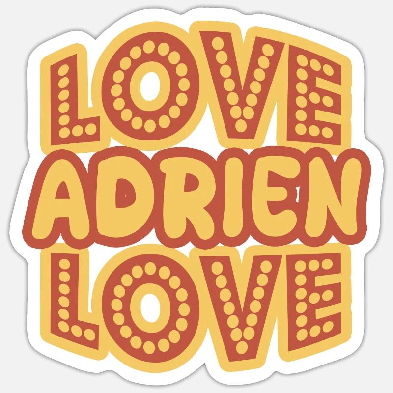 Adrien - Sticker Größe S (10 x 10 cm) - Mattweiß