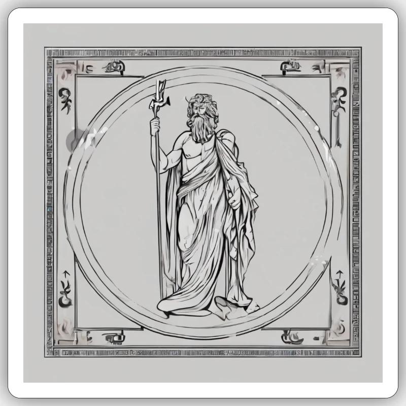 Zeus x Elysium - Sticker size S (10 x 10 cm) - white matte