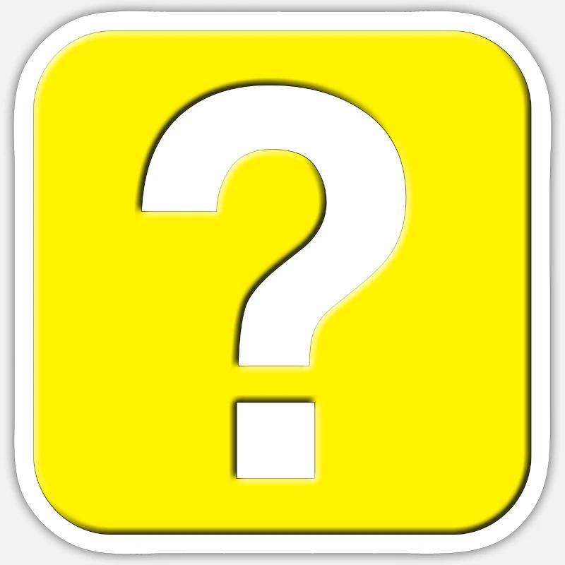 Question mark - Sticker size S (10 x 10 cm) - white matte