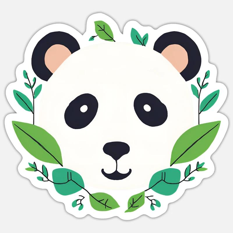 Panda Paix - Sticker taille S (10 x 10 cm) - blanc mat
