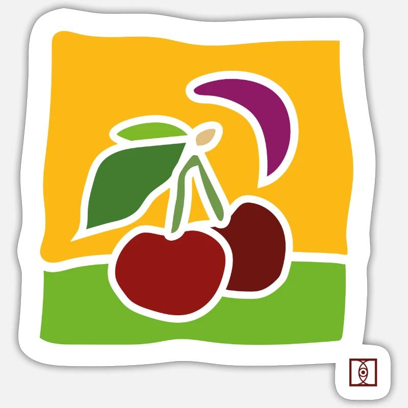 cherry Sticker size S (10 x 10 cm)