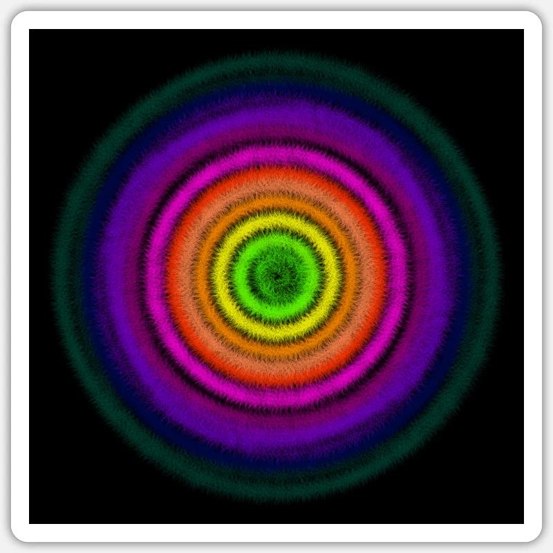 Rainbow concentric circles Sticker size S (10 x 10 cm)