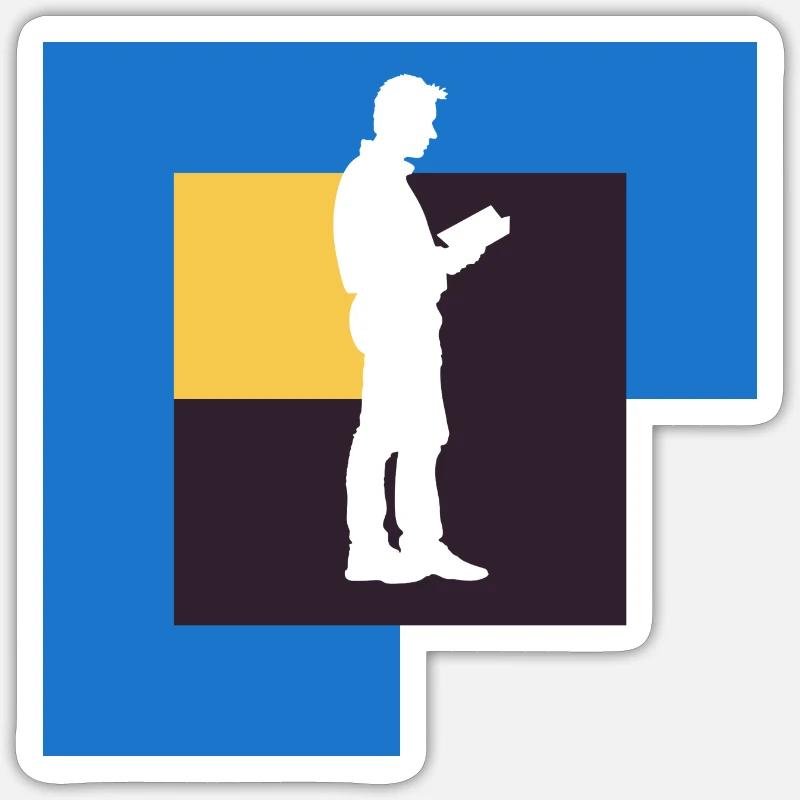 Read novel Sticker size S (10 x 10 cm)