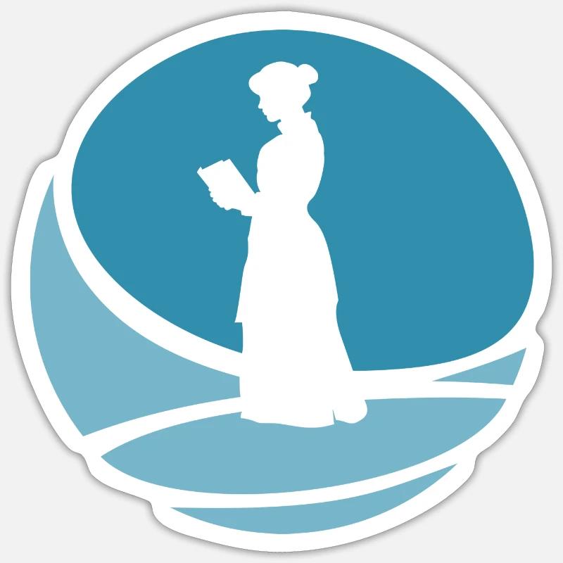 Read Author - Sticker size S (10 x 10 cm) - white matte