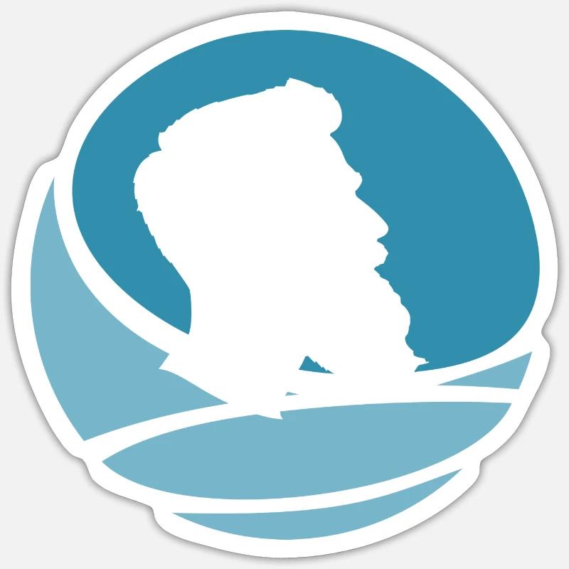 Bart Gesichtsbehaarung Sticker Größe S (10 x 10 cm)