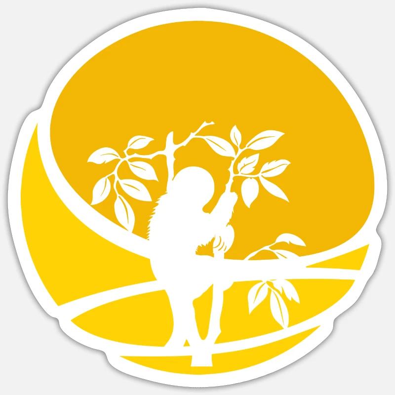 Sloth Rest Sleeping Sticker size S (10 x 10 cm)