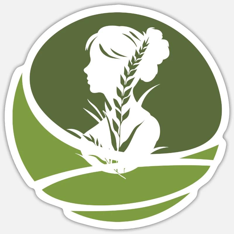 Végétalien Bio - Sticker taille S (10 x 10 cm) - blanc mat