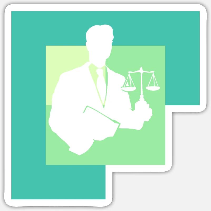Gericht Behandlung Absatz - Sticker Größe S (10 x 10 cm) - Mattweiß