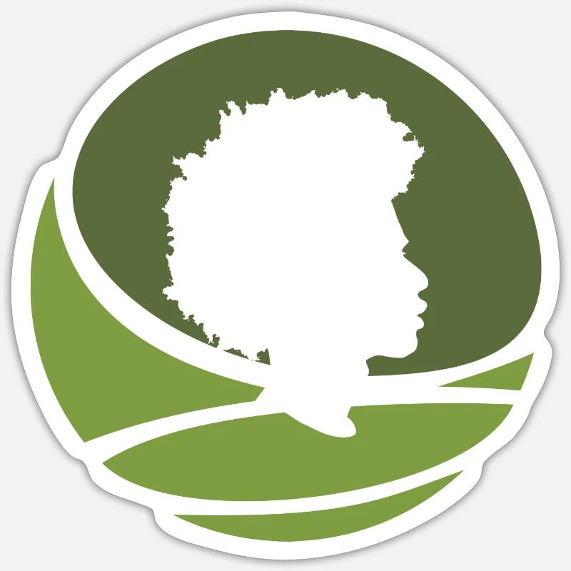 Soul Afro - Sticker taille S (10 x 10 cm) - blanc mat
