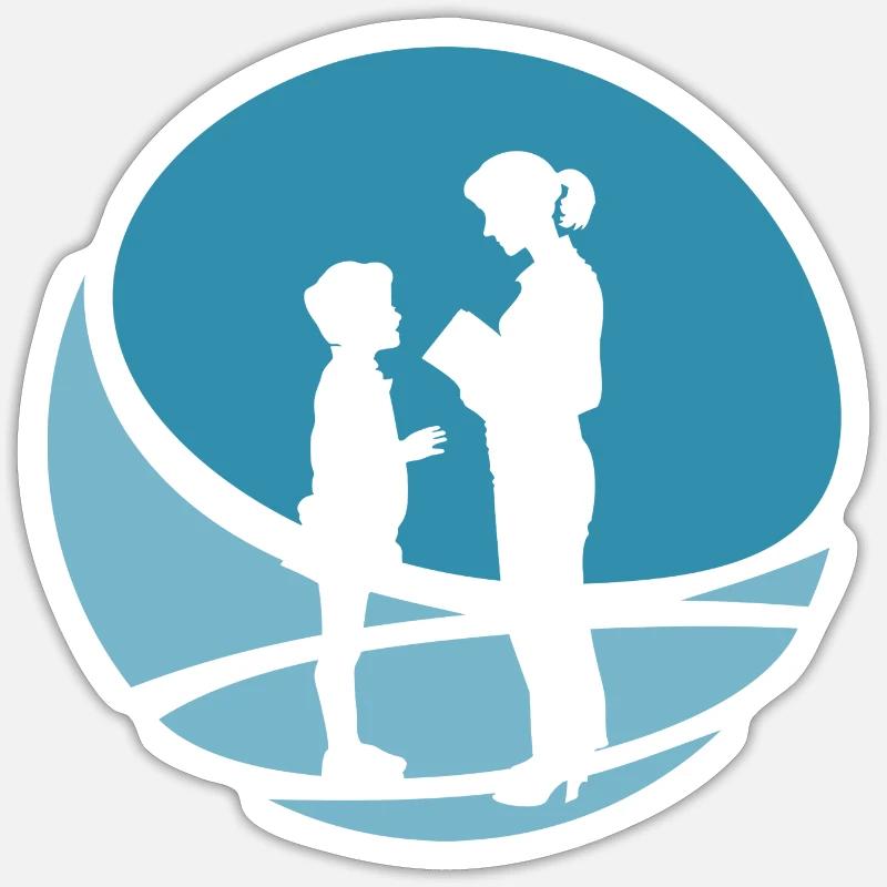 Enseignant à l’école primaire Abi Primary School Sticker taille S (10 x 10 cm)