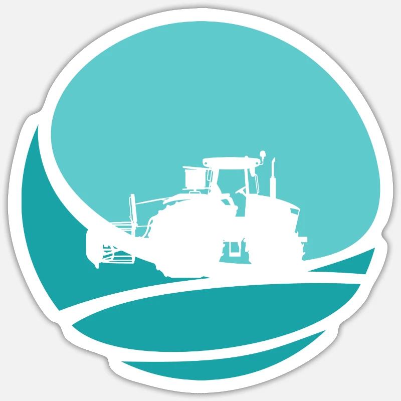 Moissonneuse-batteuse Agriculture agricole - Sticker taille S (10 x 10 cm) - blanc mat