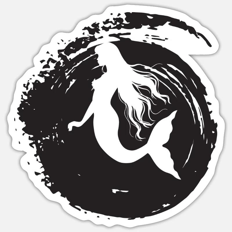 Manatee Aquarium Mythical Creatures - Sticker size S (10 x 10 cm) - white matte
