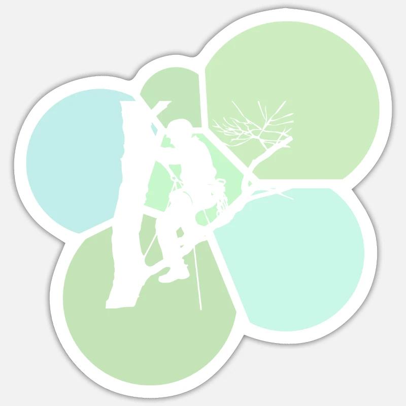 Singe grimpeur - Sticker taille S (10 x 10 cm) - blanc mat