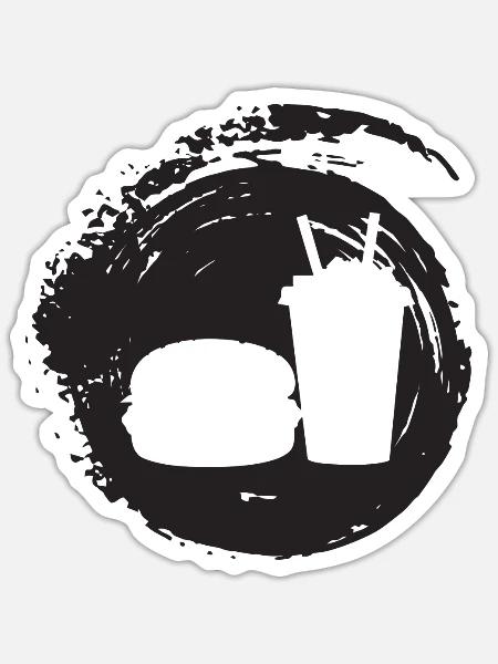 Imbisswagen Mahlzeit - Sticker Größe S (10 x 10 cm) - Mattweiß