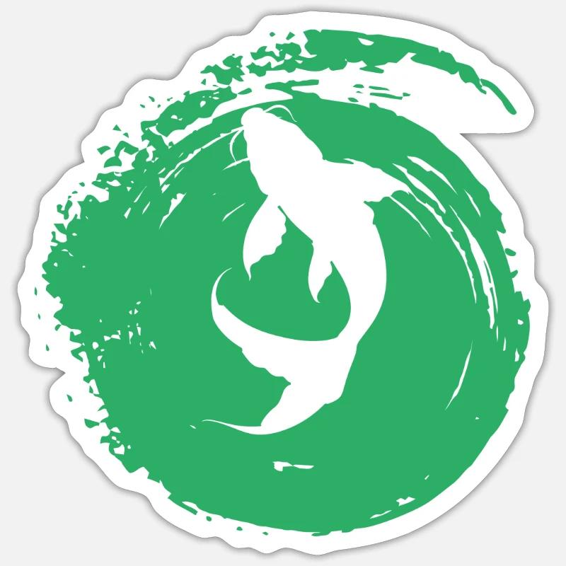 Koi Fish - Sticker size S (10 x 10 cm) - white matte