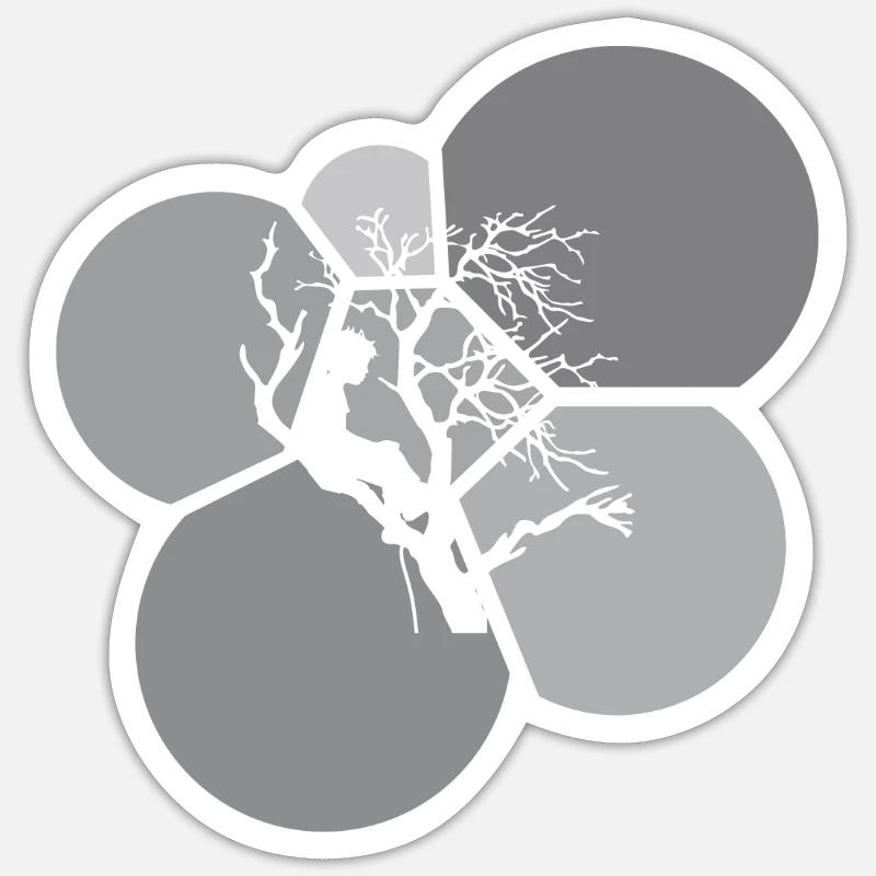 Tree Climbing Climbers - Sticker size S (10 x 10 cm) - white matte