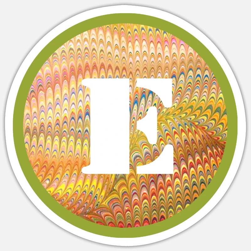 E 37 Letter E - Sticker size S (10 x 10 cm) - white matte