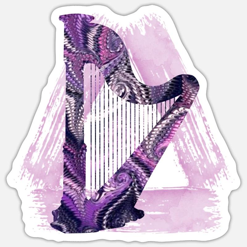 Harpe E 75 - Sticker taille S (10 x 10 cm) - blanc mat