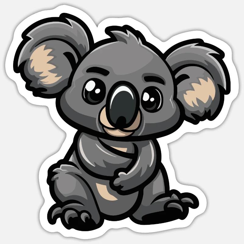 Koala Comic Sticker Größe S (10 x 10 cm)