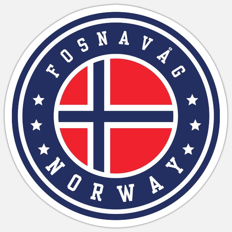 Fosnavåg Norway - Sticker size S (10 x 10 cm) - white matte
