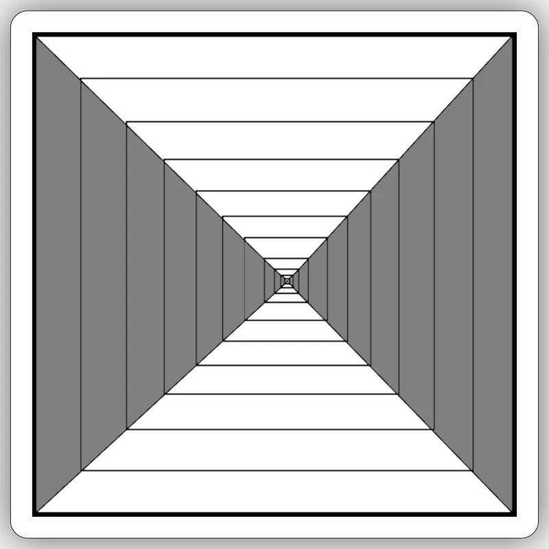 Illusion - Sticker Größe S (10 x 10 cm) - Mattweiß