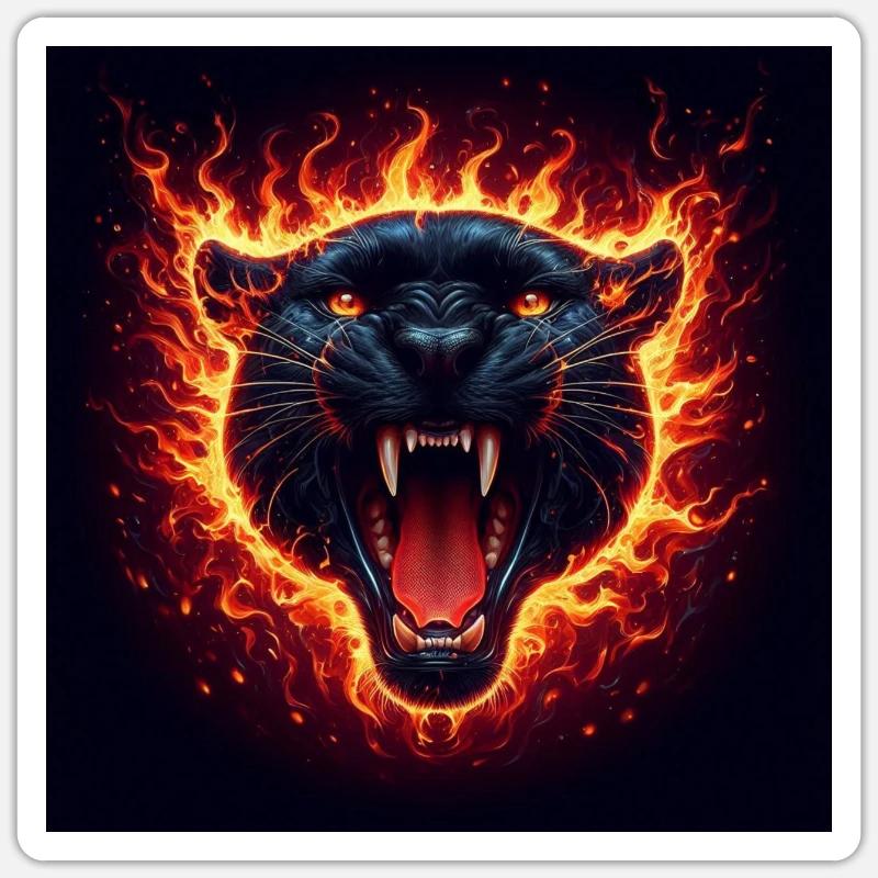 on Fire Sticker size S (10 x 10 cm)